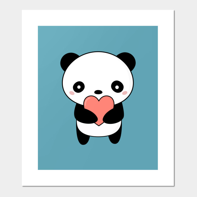 Kawaii Cute Panda Heart T-Shirt